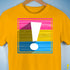Pansexual Pride Flag Exclamation Point Premium Unisex T-Shirt - Gold